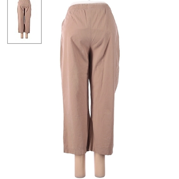 Motherhood Maternity Casual Beige Khaki Capri Cargo Pants Medium M Drawstring - Picture 2 of 10
